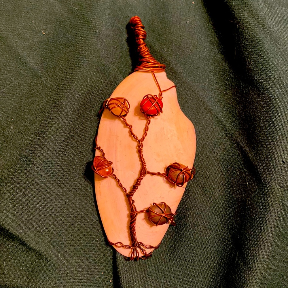 HOMEMADE Tree Copper wire wrapped shell❤️❤️